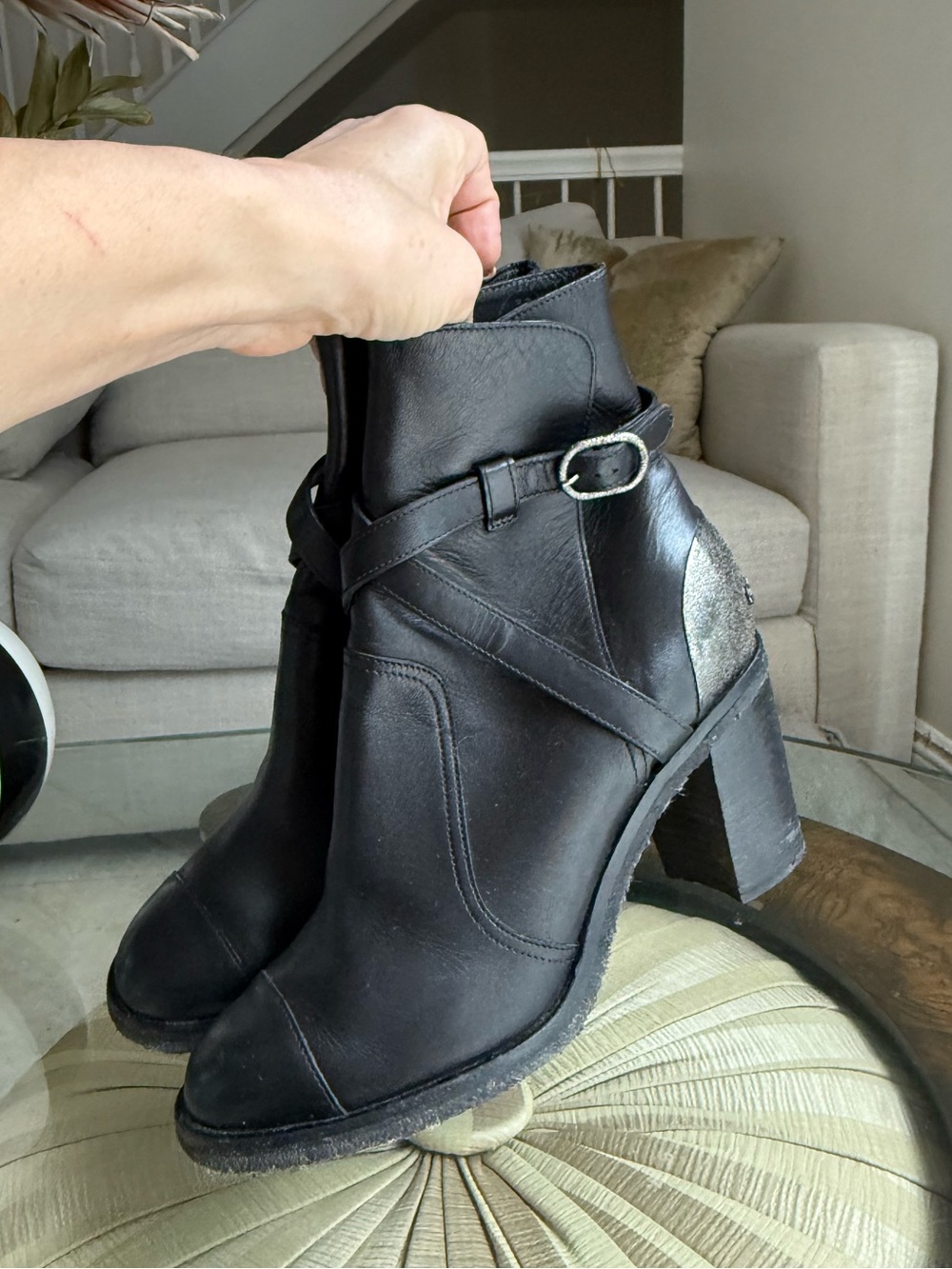 Chanel Logo boots size 40C